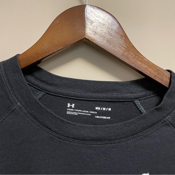 Under Armour Grey & Black Long Sleeve Heat Gear Shirt Women’s Medium - Picture 2 of 6